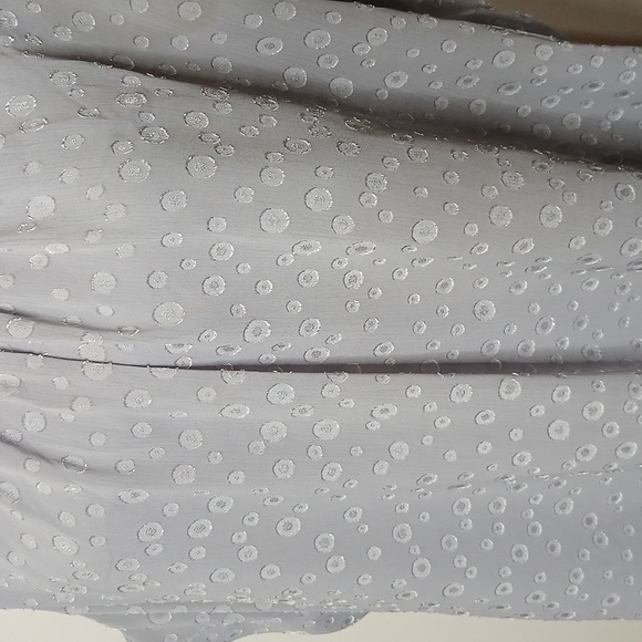 Roz& Ali lavender polka dot pleated blouse size 2X - Picture 4 of 16
